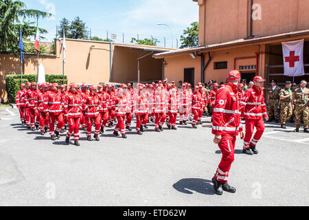 Militärparade für italienische Republik feiern Stockfoto