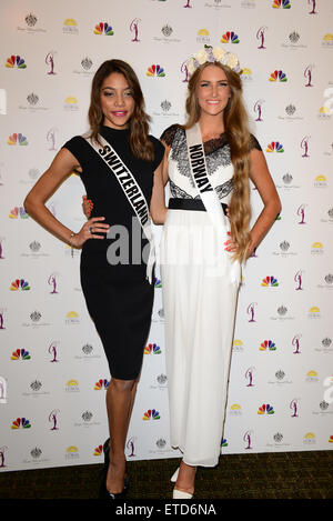 Miss Universe 2015 Presse Festmahl am Miami International Crown Plaza Hotel Featuring: Miss Schweiz Zoe Metthez, Miss Norwegen Elise Dalby Where: Miami, Florida, USA bei: Kredit-20. Januar 2015: JLN Photography/WENN.com Stockfoto