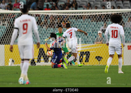 Vereinigte Arabische Emirites hat Japan im Viertelfinale der asiatischen Fußball-Meisterschaft mit geschlagen: Ali Ahmed Mabkhout Where: Sydney, Australien bei: 23. Januar 2015 Credit: WENN.com Stockfoto