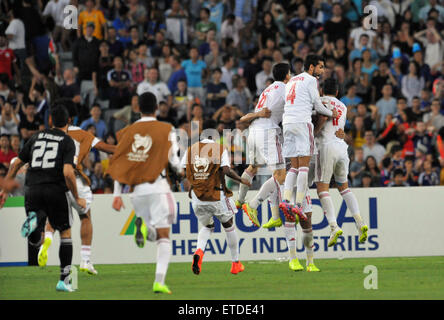 Vereinigte Arabische Emirites hat Japan im Viertelfinale der asiatischen Fußball-Meisterschaft mit geschlagen: Ismail Ahmed Where: Sydney, Australien bei: 23. Januar 2015 Credit: WENN.com Stockfoto