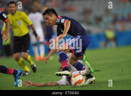 Vereinigte Arabische Emirites hat Japan im Viertelfinale der asiatischen Fußball-Meisterschaft mit geschlagen: Yuto Nagatomo wo: Sydney, Australien bei: 23. Januar 2015 Credit: WENN.com Stockfoto