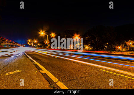 Langzeitbelichtung fahren Bilder Stockfoto