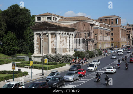 Piazza Bocca della Verita in Rom Stockfoto