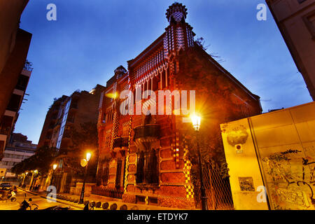 Casa Vicens, von Antoni Gaudí. 1885. Barcelona. Stockfoto