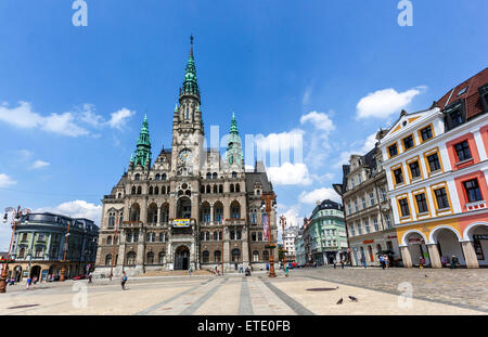 Rathaus der Tschechischen Republik Liberec auf dem Hauptplatz Nordböhmen Stockfoto