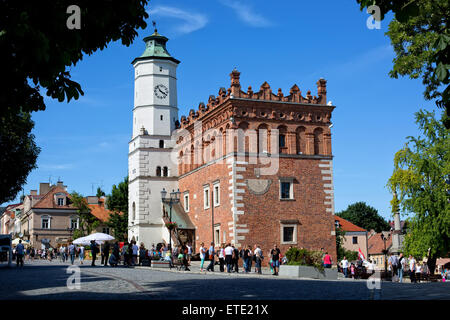 Rathaus in der Altstadt in Sandomierz in Polen Stockfoto