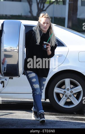 Hilary Duff hat einen schlechten Tag in Studio City mit ihrem Sohn Luca Comrie Featuring: Hilary Duff wo: Los Angeles, California, Vereinigte Staaten von Amerika bei: 31. Januar 2015 Credit: WENN.com Stockfoto