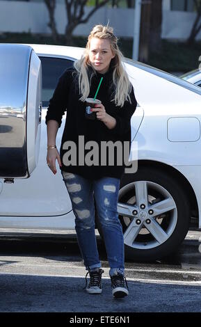 Hilary Duff hat einen schlechten Tag in Studio City mit ihrem Sohn Luca Comrie Featuring: Hilary Duff wo: Los Angeles, California, Vereinigte Staaten von Amerika bei: 31. Januar 2015 Credit: WENN.com Stockfoto