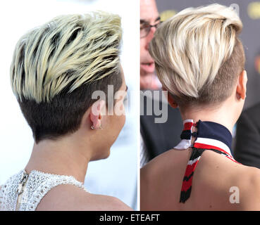 Wer hat das beste Haar - Miley Cyrus oder Scarlett Johansson?  2013 Billboard Music Awards in der MGM Grand Garden Arena - Ankünfte mit: Miley Cyrus Where: Las Vegas, Nevada, USA bei: Kredit-19. Mai 2013: Judy Eddy/WENN.com 2015 g ' Day USA Gala mit den AACTA International Awards von Qantas am Hollywood Palladium - Ankünfte mit: Scarlett Johansson Where: Los Angeles, California, Vereinigte Staaten von Amerika bei: Kredit-31. Januar 2015: Brian To/WENN.com Featuring : Miley Cyrus, Scarlett Johansson Where: USA bei: 2. Februar 2015 Credit: WENN.com Stockfoto