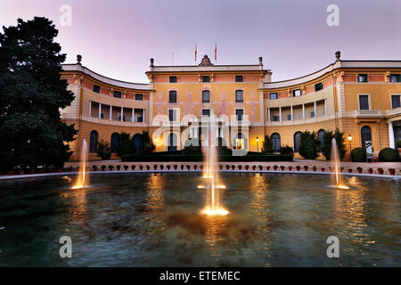 Pedralbes Palast, "Palau Reial, von Eusebi Bona und Francesc Nebot. 1929. Barcelona. Stockfoto