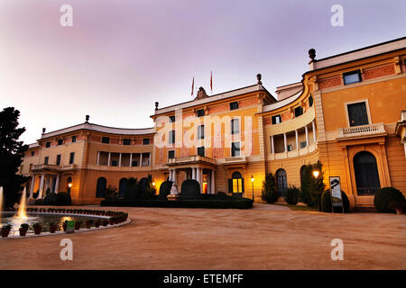 Pedralbes Palast, "Palau Reial, von Eusebi Bona und Francesc Nebot. Barcelona. Stockfoto