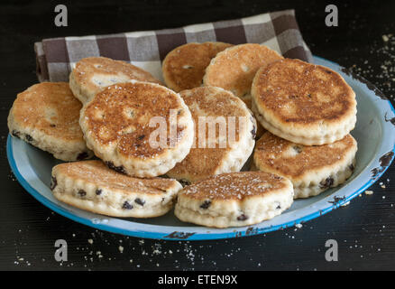 Walisische Kuchen oder Welshcakes (oder Bilder) - eine traditionelle Delikatesse in Wales Stockfoto
