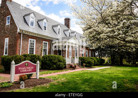 Pamunkey Regional Library, 7527 Bibliothek Drive, Hannover, Virginia Stockfoto