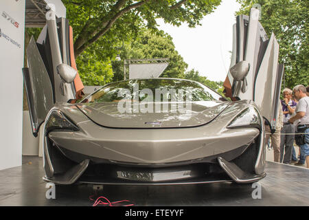 McLaren 570S in Italien während des Salone und Gran Premio Valentino (Torino, Juni 2015) Stockfoto