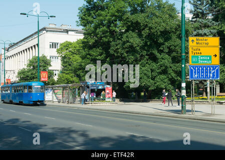 Marsala Tita Straße in Sarajevo. Stockfoto