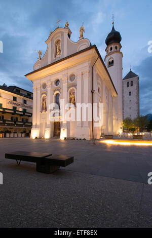 Pfarrkirche St. Michael, St. Michaelsplatz Quadrat, Altstadt, Innichen, Pustertal, Provinz Alto Adige, Italien Stockfoto