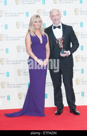 EE British Academy Film Awards (BAFTA) am Royal Opera House - Gewinner Zimmer mit: Reese Witherspoon, JK Simmons wo: London, Vereinigtes Königreich bei: 8. Februar 2015 Credit: WENN.com Stockfoto