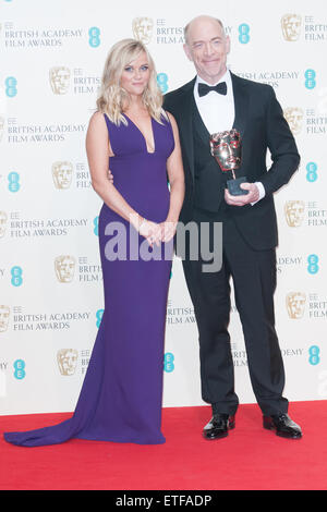 EE British Academy Film Awards (BAFTA) am Royal Opera House - Gewinner Zimmer mit: Reese Witherspoon, JK Simmons wo: London, Vereinigtes Königreich bei: 8. Februar 2015 Credit: WENN.com Stockfoto