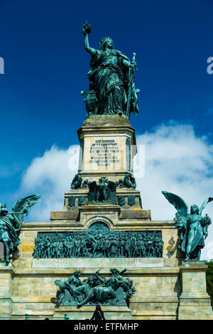 Niederwald Denkmal, UNESCO-Weltkulturerbe, Rüdesheim bin Rheinschlucht, Hessen, Rhein, Deutsch Stockfoto