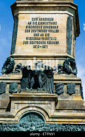 Niederwald Denkmal, UNESCO-Weltkulturerbe, Rüdesheim bin Rheinschlucht, Hessen, Rhein, Deutsch Stockfoto