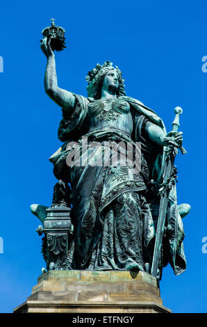 Niederwald Denkmal, UNESCO-Weltkulturerbe, Rüdesheim bin Rheinschlucht, Hessen, Rhein, Deutsch Stockfoto