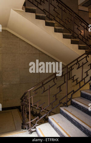 Art-Deco-Treppe, Hornsey Town Hall, London Stockfoto