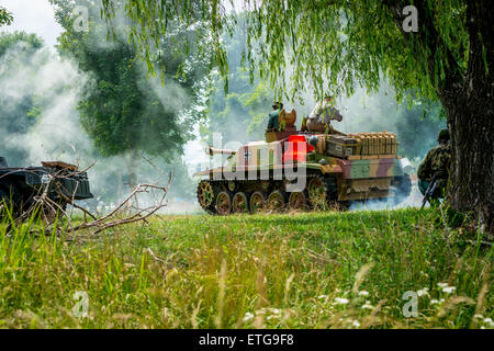 Tennessee, USA. 13. Juni 2015. Eine Nachstellung der Invasion in der Normandie trat beim Secret City Festival in Oak Ridge, Tennessee. Bildnachweis: Marc Griffin/Alamy Live-Nachrichten Stockfoto