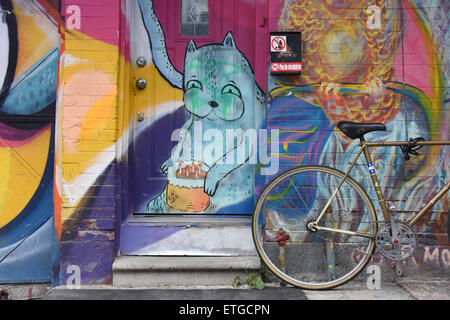 Typische Szene Plateau Mont Royal Montreal, Kanada. Stockfoto