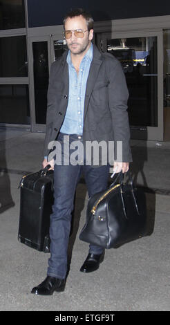 Modedesigner Tom Ford kommt am Los Angeles International Airport (LAX) Featuring: Tom Ford wo: Los Angeles, California, Vereinigte Staaten von Amerika bei: 16. Februar 2015 Credit: WENN.com Stockfoto