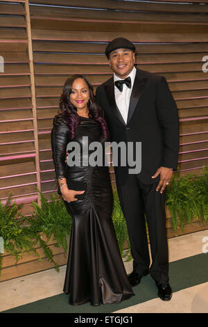 Prominente besuchen 2014 Vanity Fair Oscar Party im Sunset Plaza.  Mitwirkende: Simone Johnson, LL Cool J wo: Los Angeles, California, Vereinigte Staaten von Amerika bei: Kredit-2. März 2014: Brian To/WENN.com Stockfoto