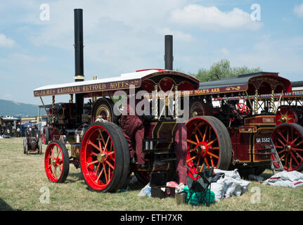 Aussteller auf der 2014 Welland Steam Rally in der Nähe von Malvern in Worcestershire Stockfoto