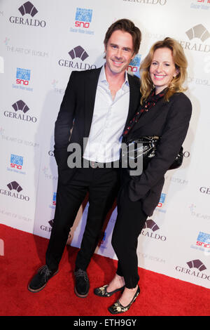 Ikonen der Awards Pre Oscars Party - Ankünfte mit: Sam Trammell, Missy Yager wo: Beverly Hills, Kalifornien, Vereinigte Staaten, wann: 19. Februar 2015 Credit: WENN.com Stockfoto