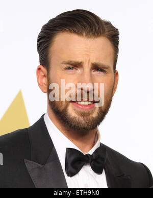 Zimmer mit Drücken der 87. jährlichen Oscar-Verleihung im Dolby Theatre - statt: Chris Evans wo: Los Angeles, California, Vereinigte Staaten von Amerika bei: Kredit-22. Februar 2015: Adriana M. Barraza/WENN.com Stockfoto