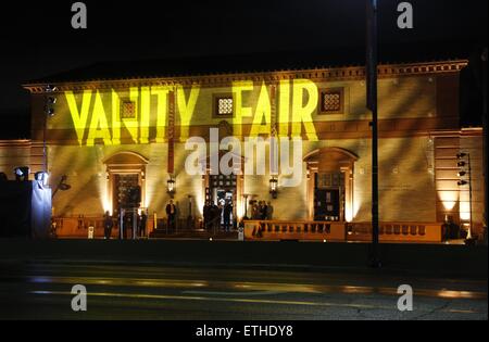 Außenansicht des Wallis Annenberg Center für darstellende Künste, Austragungsort für das Jahr 2015 Vanity Fair Oscar Party wo: Los Angeles, California, Vereinigte Staaten von Amerika bei: Kredit-23. Februar 2015: MONEY$HOT/WENN.com Stockfoto