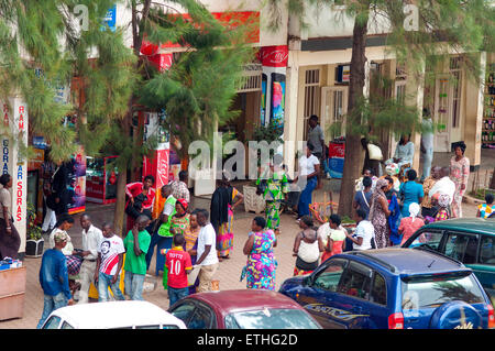 Straßenszene, KN 2 Street, "Zentrale Ville", CBD, Kigali, Ruanda Stockfoto