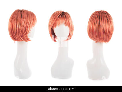 Haar-Perücke über den Kopf Schaufensterpuppe Stockfoto