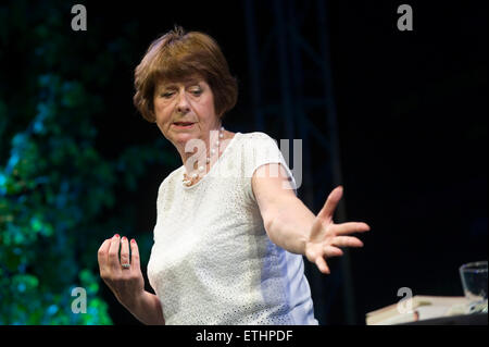 PAM Ayers Dichter, Komiker, Autor & Songwriter auf der Bühne bei Hay Festival 2015 Stockfoto