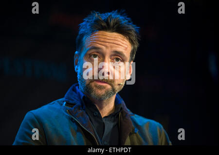 Richard Harrington Schauspieler auf der Bühne während der Josephine Hart Poesie Stunde bei Hay Festival 2015 lesen Stockfoto