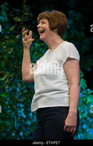 PAM Ayers Dichter, Komiker, Autor & Songwriter auf der Bühne bei Hay Festival 2015 Stockfoto