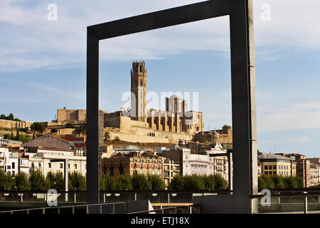 La Seu Vella, Lleida. Gateway Liceu Escolar. Stockfoto