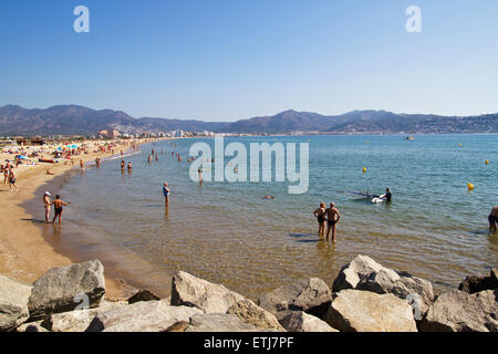 Rovina Strand. , Empuriabrava. Castelló d'Empúries. Stockfoto