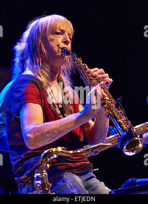 Jazz-Rock-Band Colosseum führen ihre letzte Show statt bei O2 Shepherds Bush Empire Featuring: Barbara Thompson Wo: London, Vereinigtes Königreich bei: 28. Februar 2015 Credit: WENN.com Stockfoto