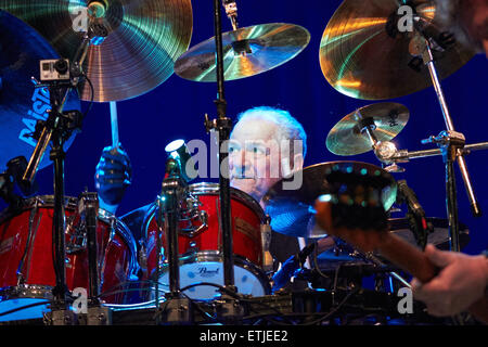 Jazz-Rock-Band Colosseum führen ihre letzte Show statt bei O2 Shepherds Bush Empire Featuring: Jon Hiseman Where: London, Vereinigtes Königreich bei: 28. Februar 2015 Credit: WENN.com Stockfoto