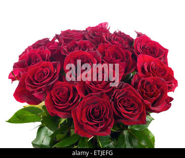 Bunte Blumenstrauß aus roten Rosen. Closeup. Stockfoto