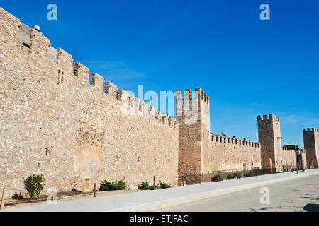 Montblanc-Wand. Mittelalterliche Stadt. Montblanc. Stockfoto