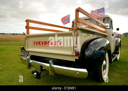 Klassische amerikanische Vorkriegs-Chevrolet truck - Chevy Vintage amerikanische Pick Up Truck USA - Nostalgie-Festival bei den Croft 2016 Stockfoto