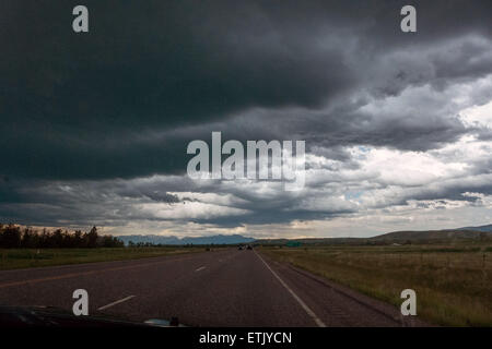 Wolken vor einem Sturm draußen Bozeman Montana USA Stockfoto