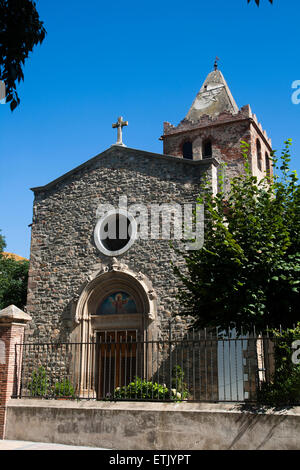 Kirche Sant Esteve de Palautordera. XII. Jahrhundert. Sant Esteve de Palautordera. Stockfoto