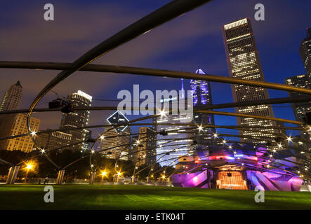 Jay Pritzker Pavilion im Millennium Park, Chicago, Illinois Stockfoto