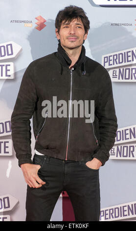 Madrid-Premiere von "Peridendo el Norte" im Capitol Kino - Red Carpet Ankünfte: Andres Velencoso wo: Madrid, Spanien bei: Kredit-5. März 2015: Oscar Gonzalez/WENN.com Stockfoto